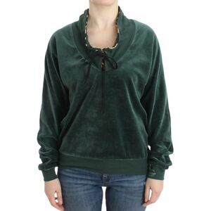 Cavalli Green velvet cotton Women's sweater